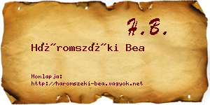 Háromszéki Bea névjegykártya